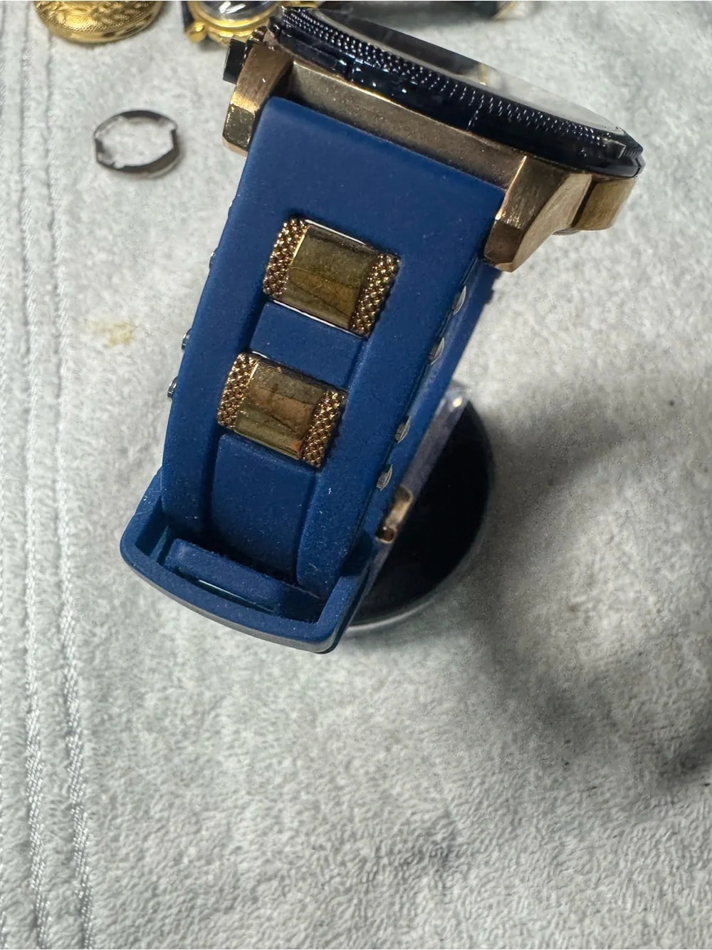Men's Navy and Gold Chronograph Watch